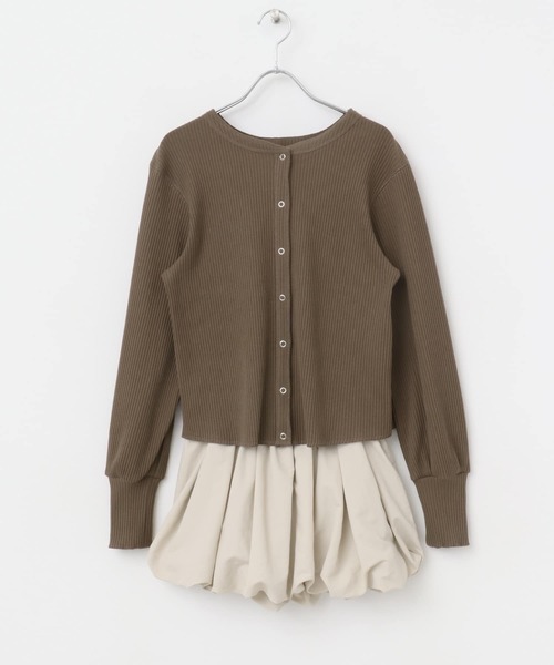 KBF(ケイビーエフ)の「バルーンパーツSETリブトップス(カーディガン/ボレロ・レディース・ホワイト系その他/ブラック/ブラウン系その他・ONE)」の15枚目の写真