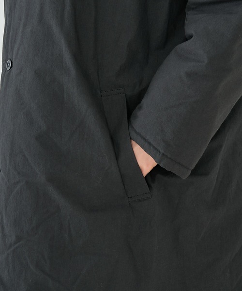 Yarmo（ヤーモ）の「【yarmo/ヤーモ】Quilting Lab Coat キルティングラボコート（ステンカラーコート・レディース・オフホワイト/ブラック・フリー）」の17枚目の写真