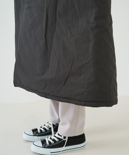 Yarmo（ヤーモ）の「【yarmo/ヤーモ】Quilting Lab Coat キルティングラボコート（ステンカラーコート・レディース・オフホワイト/ブラック・フリー）」の18枚目の写真