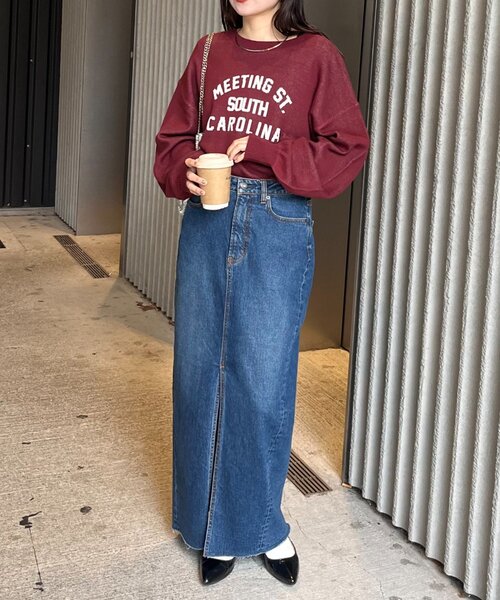 CIAOPANIC TYPY（チャオパニックティピー）の「カレッジロゴジャガードニット（ニット/セーター・レディース・ネイビー/ベージュ/グレー/オフホワイト/バーガンディー・ONE SIZE）」の19枚目の写真