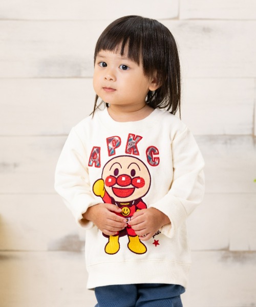 チェックアップリケトレーナー（スウェット）｜ANPANMAN KIDS COLLECTION（アンパンマンキッズコレクション）
