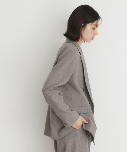 THE SHOP TK （ザ ショップ ティーケー ）の「【ONOFF活躍／セレモニー／通勤】CAVIAN Wブレストジャケット／洗える（テーラードジャケット・レディース・チャコールグレー/ネイビー・11/13/12）」の11枚目の写真