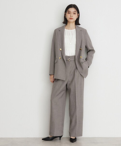 THE SHOP TK （ザ ショップ ティーケー ）の「【ONOFF活躍／セレモニー／通勤】CAVIAN Wブレストジャケット／洗える（テーラードジャケット・レディース・チャコールグレー/ネイビー・11/13/12）」の13枚目の写真