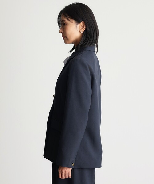 THE SHOP TK （ザ ショップ ティーケー ）の「【ONOFF活躍／セレモニー／通勤】CAVIAN Wブレストジャケット／洗える（テーラードジャケット・レディース・チャコールグレー/ネイビー・11/13/12）」の16枚目の写真