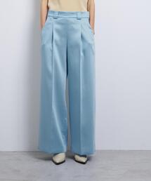 シルキーダブルクロスストレートワイドパンツ