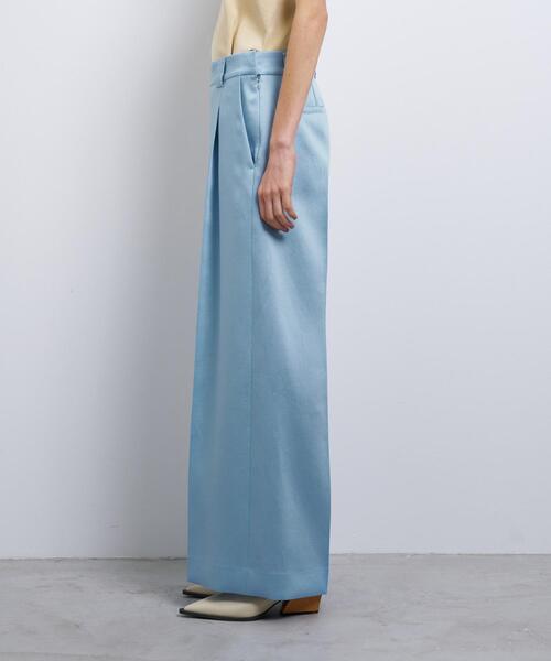 LANVIN en Bleu(ランバンオンブルー)の「シルキーダブルクロスストレートワイドパンツ(その他パンツ・レディース・オフホワイト/ブラック/ブルー系その他・38/36)」の8枚目の写真
