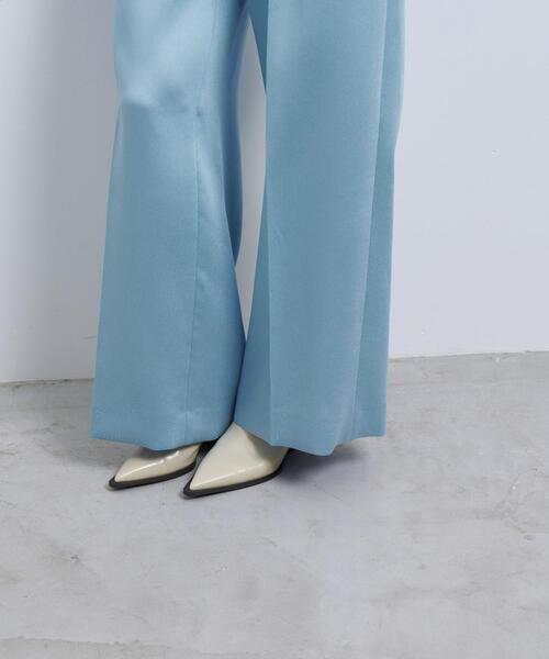 LANVIN en Bleu(ランバンオンブルー)の「シルキーダブルクロスストレートワイドパンツ(その他パンツ・レディース・オフホワイト/ブラック/ブルー系その他・38/36)」の10枚目の写真
