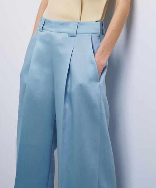 LANVIN en Bleu(ランバンオンブルー)の「シルキーダブルクロスストレートワイドパンツ(その他パンツ・レディース・オフホワイト/ブラック/ブルー系その他・38/36)」の11枚目の写真