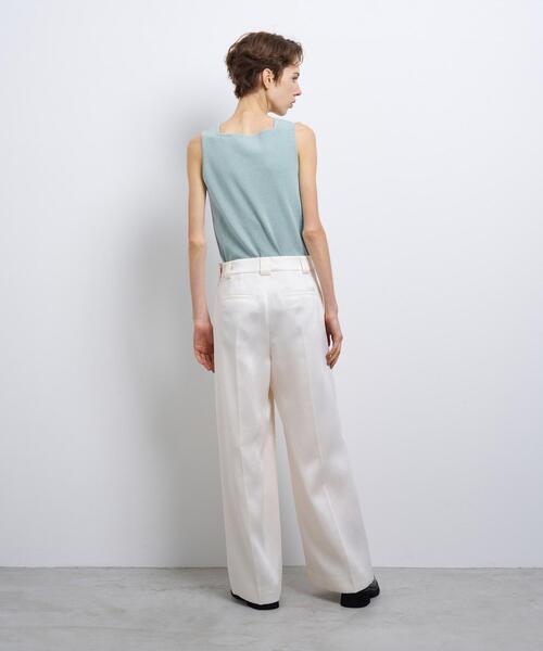 LANVIN en Bleu(ランバンオンブルー)の「シルキーダブルクロスストレートワイドパンツ(その他パンツ・レディース・オフホワイト/ブラック/ブルー系その他・38/36)」の14枚目の写真