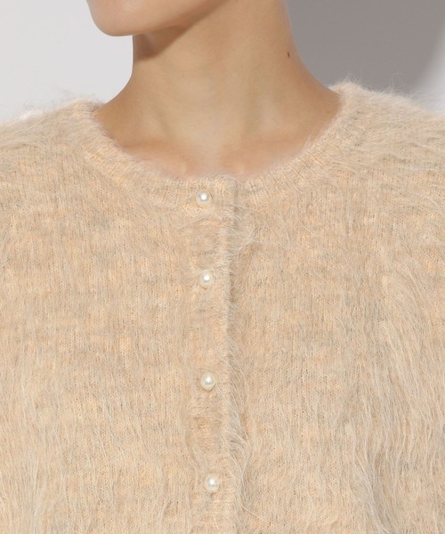 Elura（エルーラ）の「＜スタイリスト福田麻琴さんコラボ＞ドレスファーニットカーディガン/234495（カーディガン/ボレロ・レディース・チャコールグレー/ベージュ・FREE）」の13枚目の写真