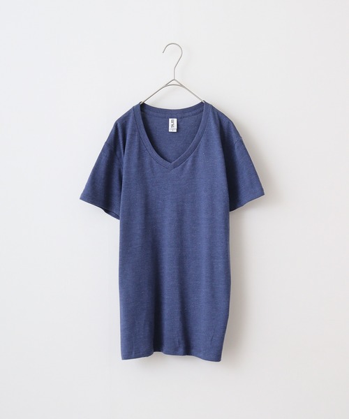 TRUSS（トラス）の「TRUSS ﾄﾗｲﾌﾞﾚﾝﾄﾞVﾈｯｸTｼｬﾂ（Tシャツ/カットソー・メンズ・ブラック/パープル/グリーン/ヘザーグレー/オフホワイト/ブルー/ネイビー/スミクロ/ピンク/ブラウン/オートミール・XL/L/S/M）」の8枚目の写真