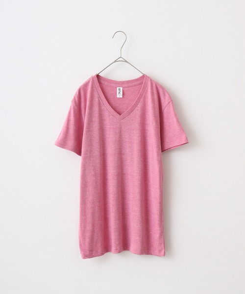 TRUSS（トラス）の「TRUSS ﾄﾗｲﾌﾞﾚﾝﾄﾞVﾈｯｸTｼｬﾂ（Tシャツ/カットソー・メンズ・ブラック/パープル/グリーン/ヘザーグレー/オフホワイト/ブルー/ネイビー/スミクロ/ピンク/ブラウン/オートミール・XL/L/S/M）」の11枚目の写真