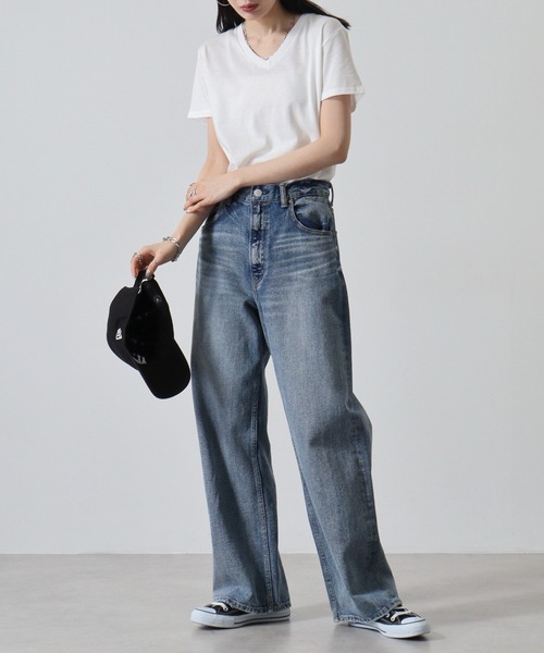 TRUSS（トラス）の「TRUSS ﾄﾗｲﾌﾞﾚﾝﾄﾞVﾈｯｸTｼｬﾂ（Tシャツ/カットソー・メンズ・ブラック/パープル/グリーン/ヘザーグレー/オフホワイト/ブルー/ネイビー/スミクロ/ピンク/ブラウン/オートミール・XL/L/S/M）」の20枚目の写真