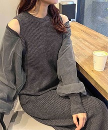 【apres jour clair】チュールボレロセットニットワンピース【ZOZOTOWN限定アイテム】