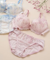 fran de lingerie(フランデランジェリー)の刺繍レースのベーシックデザイン 自分らしいバストに 「フランスタンダード006」 ブラジャーショーツセット(ブラ&ショーツ)