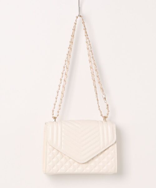 L LABEL（エルラベル）の「キルティングレターフラップショルダーバッグ（ショルダーバッグ・レディース・ベージュ/ホワイト/ブラウン/ブラック・FREE）」の12枚目の写真