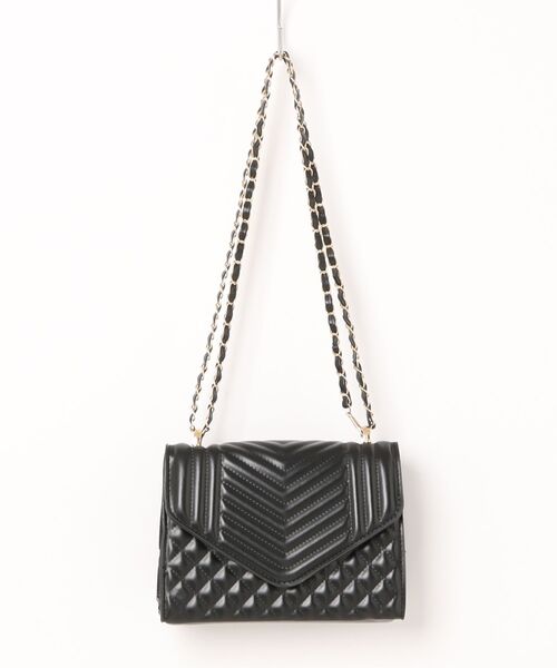 L LABEL（エルラベル）の「キルティングレターフラップショルダーバッグ（ショルダーバッグ・レディース・ベージュ/ホワイト/ブラウン/ブラック・FREE）」の10枚目の写真