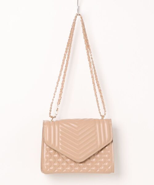 L LABEL（エルラベル）の「キルティングレターフラップショルダーバッグ（ショルダーバッグ・レディース・ベージュ/ホワイト/ブラウン/ブラック・FREE）」の14枚目の写真