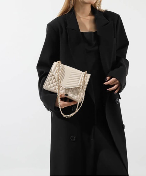 L LABEL（エルラベル）の「キルティングレターフラップショルダーバッグ（ショルダーバッグ・レディース・ベージュ/ホワイト/ブラウン/ブラック・FREE）」の20枚目の写真