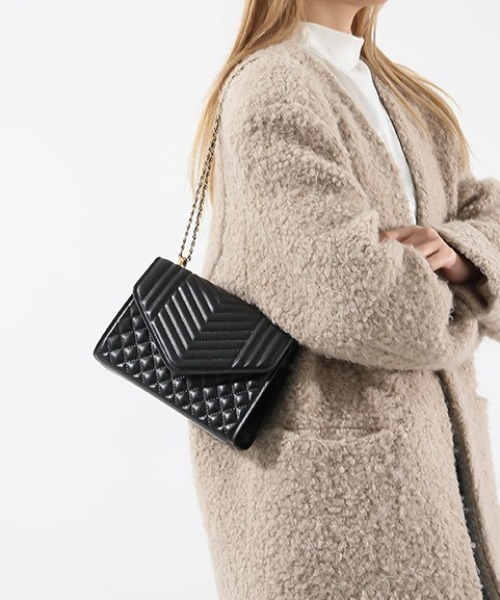 L LABEL（エルラベル）の「キルティングレターフラップショルダーバッグ（ショルダーバッグ・レディース・ベージュ/ホワイト/ブラウン/ブラック・FREE）」の22枚目の写真