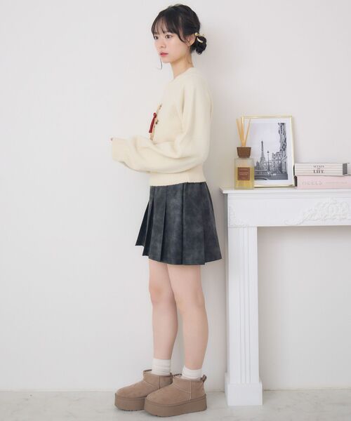 ems excite（エムズエキサイト）の「ベアジャガードNTPO（ニット/セーター・レディース・ナチュラル/ブルー/チャコールグレー・FREE）」の9枚目の写真