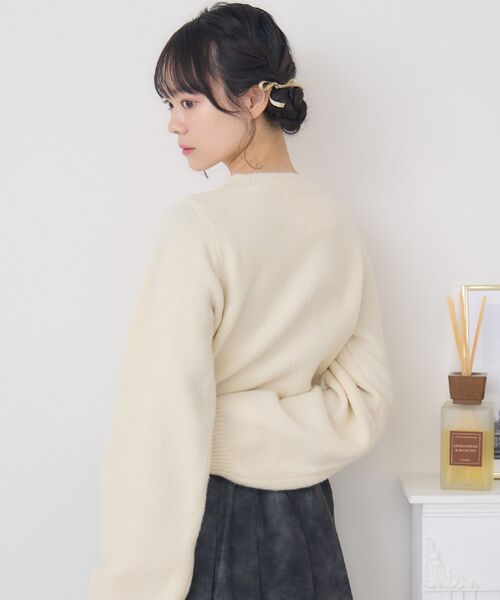 ems excite（エムズエキサイト）の「ベアジャガードNTPO（ニット/セーター・レディース・ナチュラル/ブルー/チャコールグレー・FREE）」の14枚目の写真