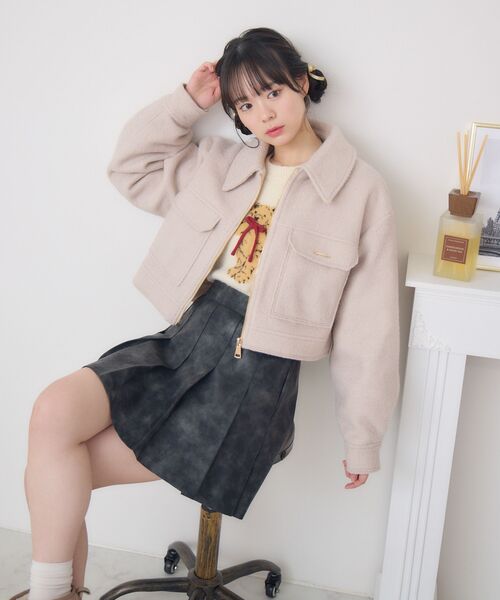 ems excite（エムズエキサイト）の「ベアジャガードNTPO（ニット/セーター・レディース・ナチュラル/ブルー/チャコールグレー・FREE）」の15枚目の写真