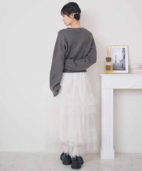 ems excite（エムズエキサイト）の「ベアジャガードNTPO（ニット/セーター・レディース・ナチュラル/ブルー/チャコールグレー・FREE）」の19枚目の写真