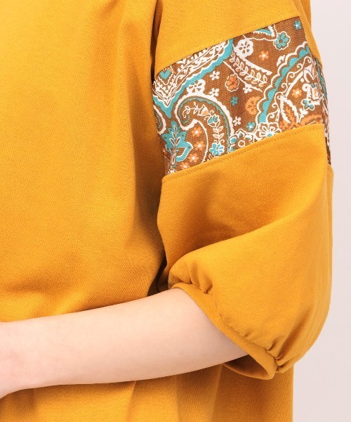 チチカカ(チチカカ)の「コンビラインパフトップス(Tシャツ/カットソー・レディース・ブラック/イエロー/オフホワイト・FREE)」の13枚目の写真