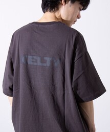 【KELTY×GLOSTER】別注 バックタイポロゴプリントTシャツ ワンポイントワッペン