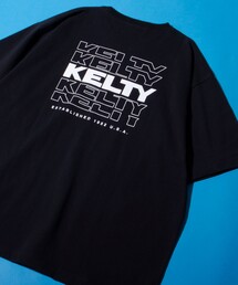 【KELTY×GLOSTER】別注 バックタイポロゴプリントTシャツ ワンポイントワッペン
