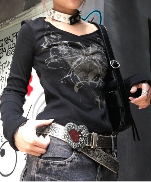 『NOVESSEL/ノベセル』ハートロンTEE【Y】【CN】（Tシャツ/カットソー）｜NOVESSEL（ノベセル）