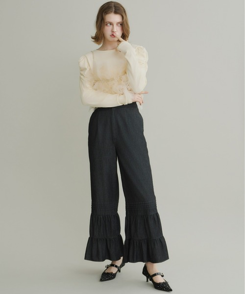 Olu.(オルドット)の「ラインストーンリボンパンプス(パンプス・レディース・ベージュ/ブラック・35/37/39)」の11枚目の写真