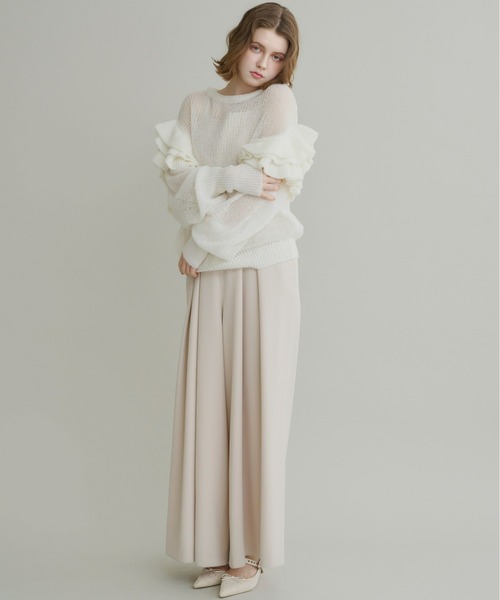 Olu.(オルドット)の「ラインストーンリボンパンプス(パンプス・レディース・ベージュ/ブラック・35/37/39)」の5枚目の写真