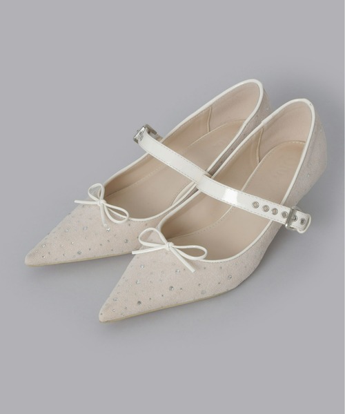 Olu.(オルドット)の「ラインストーンリボンパンプス(パンプス・レディース・ベージュ/ブラック・35/37/39)」の14枚目の写真