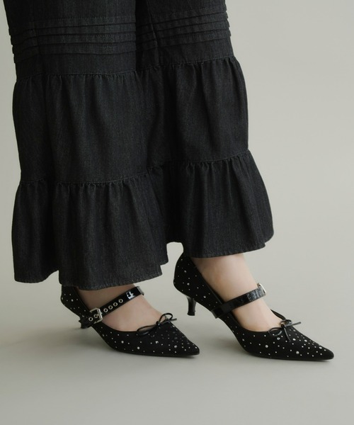 Olu.(オルドット)の「ラインストーンリボンパンプス(パンプス・レディース・ベージュ/ブラック・35/37/39)」の8枚目の写真