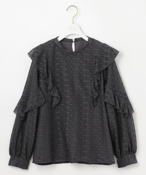 ANY SIS(エニィスィス)の「【洗える】ラッフルレース トップス(シャツ/ブラウス・レディース・グレー系/ホワイト系・2)」の14枚目の写真