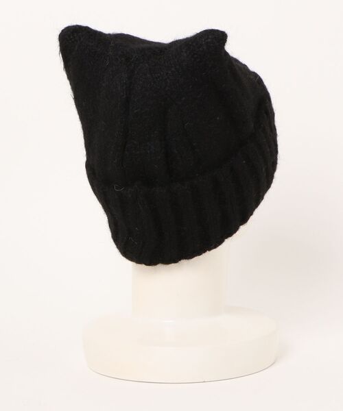 TONE SELECT GOODS(トーンセレクトグッズ)の「【urge select】《アニマルシリーズ》ネコ耳 もこもこ ニット帽/ニットキャップ(ニットキャップ/ビーニー・レディース・ベージュ/ブラック/ホワイト/キャメル/グレー・FREE)」の6枚目の写真