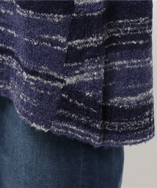 ikka（イッカ）の「5Gリングヤーンスペース染めプルオーバー（ニット/セーター・レディース・オレンジ/ネイビー・LARGE/MEDIUM）」の8枚目の写真