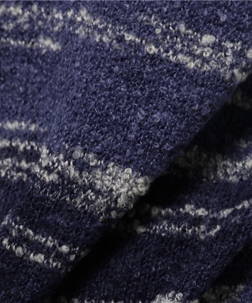 ikka（イッカ）の「5Gリングヤーンスペース染めプルオーバー（ニット/セーター・レディース・オレンジ/ネイビー・LARGE/MEDIUM）」の9枚目の写真