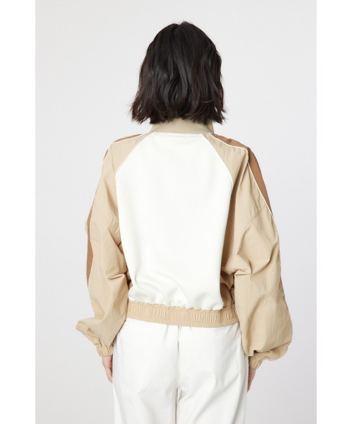 RODEO CROWNS WIDE BOWL（ロデオクラウンズワイドボウル）の「ナイロン×ジャージトラックジャケット（ナイロンジャケット・レディース・ベージュ系その他/レッド系その他/グリーン系その他/ブラック系その他・MEDIUM/LARGE）」の5枚目の写真