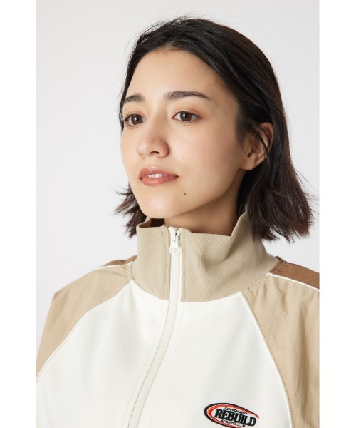 SDロゴ ブラウン ナイロンジャケット DIESEL (ディーゼル) ライトアウター オーバルDロゴ スタンド