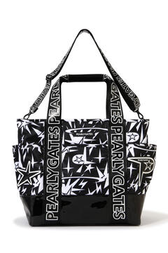 パーリーゲイツ☆新品タグ付☆ショルダートートバッグ ギザ星柄シルバー パーリーゲイツ☆新品タグ付☆ショルダートートバッグ ギザ星柄