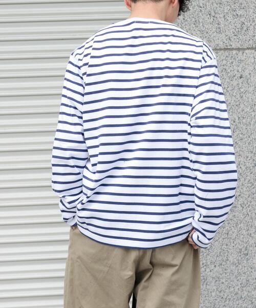 FORK&SPOON（フォークアンドスプーン）の「『ユニセックス』FORK&SPOON　ボートネックボーダー（Tシャツ/カットソー・メンズ・イエロー系その他/ブルー系その他/グリーン系その他/グレー系その他・4/3/5）」の7枚目の写真