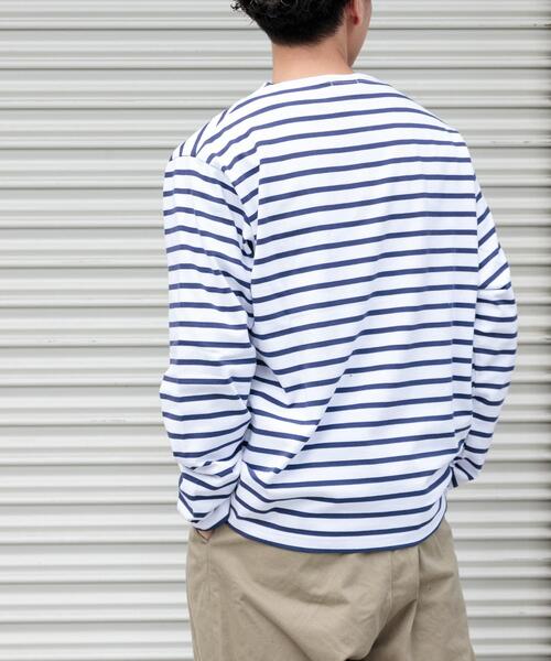 FORK&SPOON（フォークアンドスプーン）の「『ユニセックス』FORK&SPOON　ボートネックボーダー（Tシャツ/カットソー・メンズ・イエロー系その他/ブルー系その他/グリーン系その他/グレー系その他・4/3/5）」の8枚目の写真