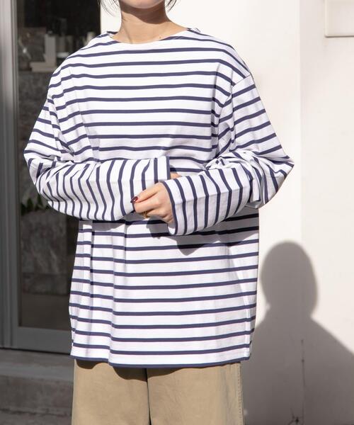 FORK&SPOON（フォークアンドスプーン）の「『ユニセックス』FORK&SPOON　ボートネックボーダー（Tシャツ/カットソー・メンズ・イエロー系その他/ブルー系その他/グリーン系その他/グレー系その他・4/3/5）」の15枚目の写真