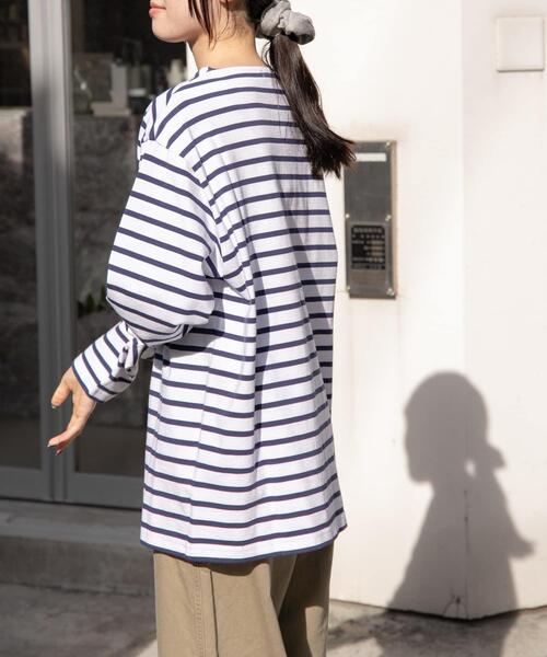 FORK&SPOON（フォークアンドスプーン）の「『ユニセックス』FORK&SPOON　ボートネックボーダー（Tシャツ/カットソー・メンズ・イエロー系その他/ブルー系その他/グリーン系その他/グレー系その他・4/3/5）」の18枚目の写真