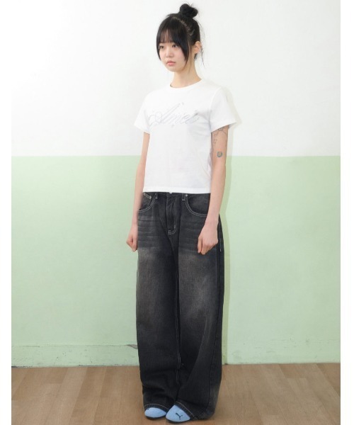 tシャツ A'GEM/9 × .kom 「AMESWORLDWIDE/アメスワールドワイド」SILVER AMES CROP TEE /シルバーアメス A'GEM/9 × .kom 『AMESWORLDWIDE/アメスワールドワイド』SILVER