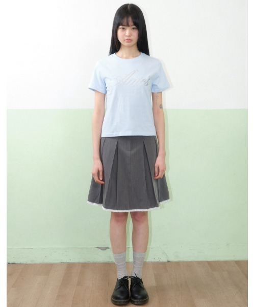 AMESWORLDWIDE（アメスワールドワイド）の「A'GEM/9 × .kom 『AMESWORLDWIDE/アメスワールドワイド』SILVER AMES CROP TEE /シルバーアメスクロップTEE（Tシャツ/カットソー・レディース・ホワイト/ブラック/ブルー・FREE）」の11枚目の写真