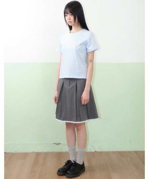 AMESWORLDWIDE（アメスワールドワイド）の「A'GEM/9 × .kom 『AMESWORLDWIDE/アメスワールドワイド』SILVER AMES CROP TEE /シルバーアメスクロップTEE（Tシャツ/カットソー・レディース・ホワイト/ブラック/ブルー・FREE）」の12枚目の写真